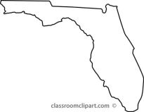 florida State Outline Map Clipart